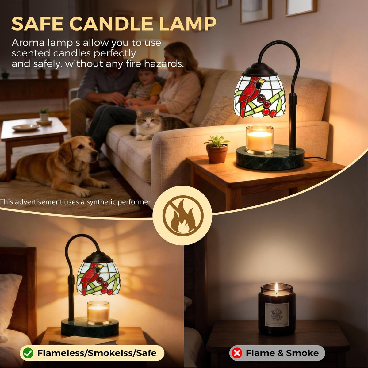 Candle Warmer Lamp with 2 Bulbs K4341