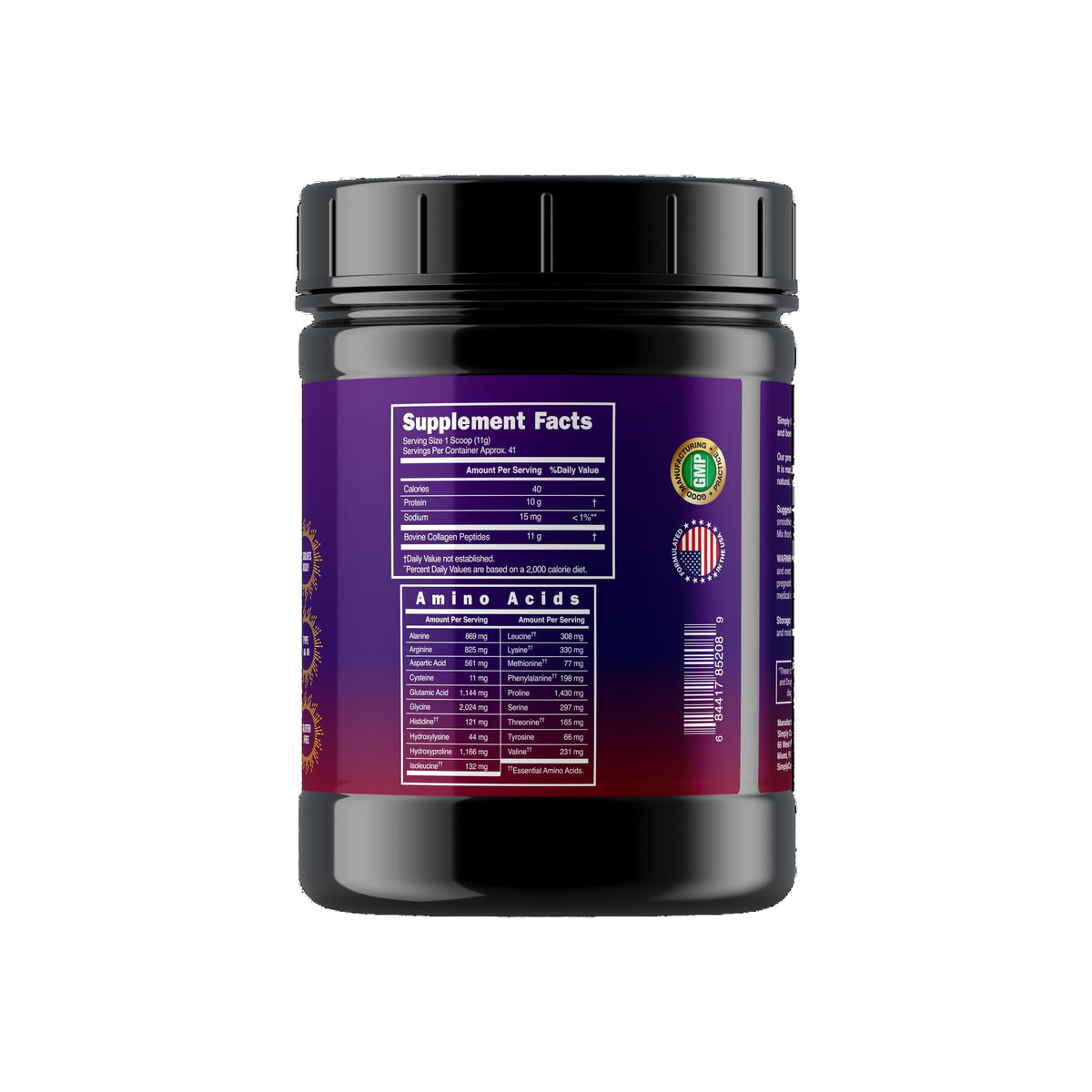 Hydrolyzed Collagen Peptides Powder Unflavored Type I & III 41 Servings C4136