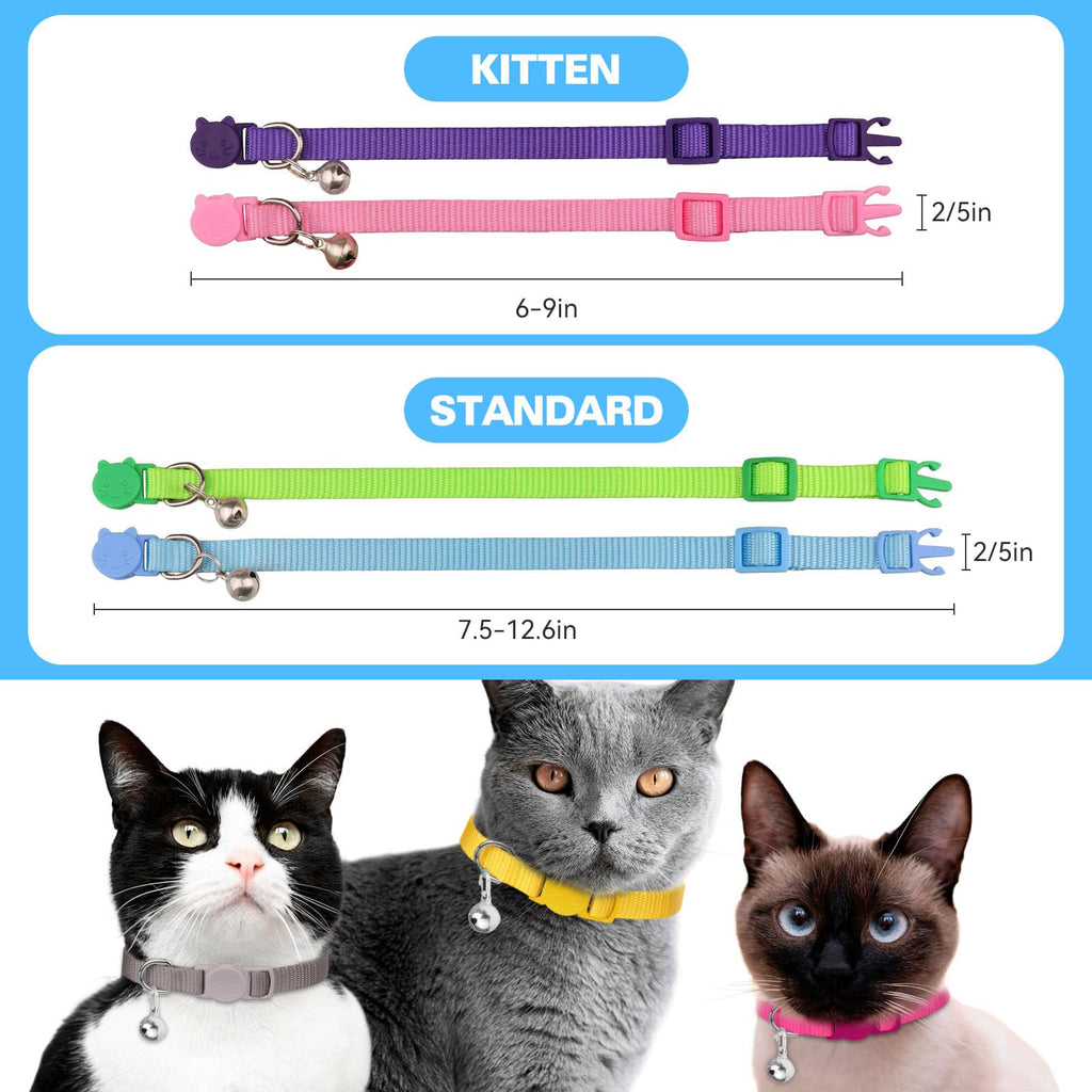 16 PCS Breakaway Cat Collars with Bell H906