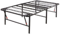 Foldable Metal Platform Bed Frame, 18 Inches High, Twin Size, Black J3851
