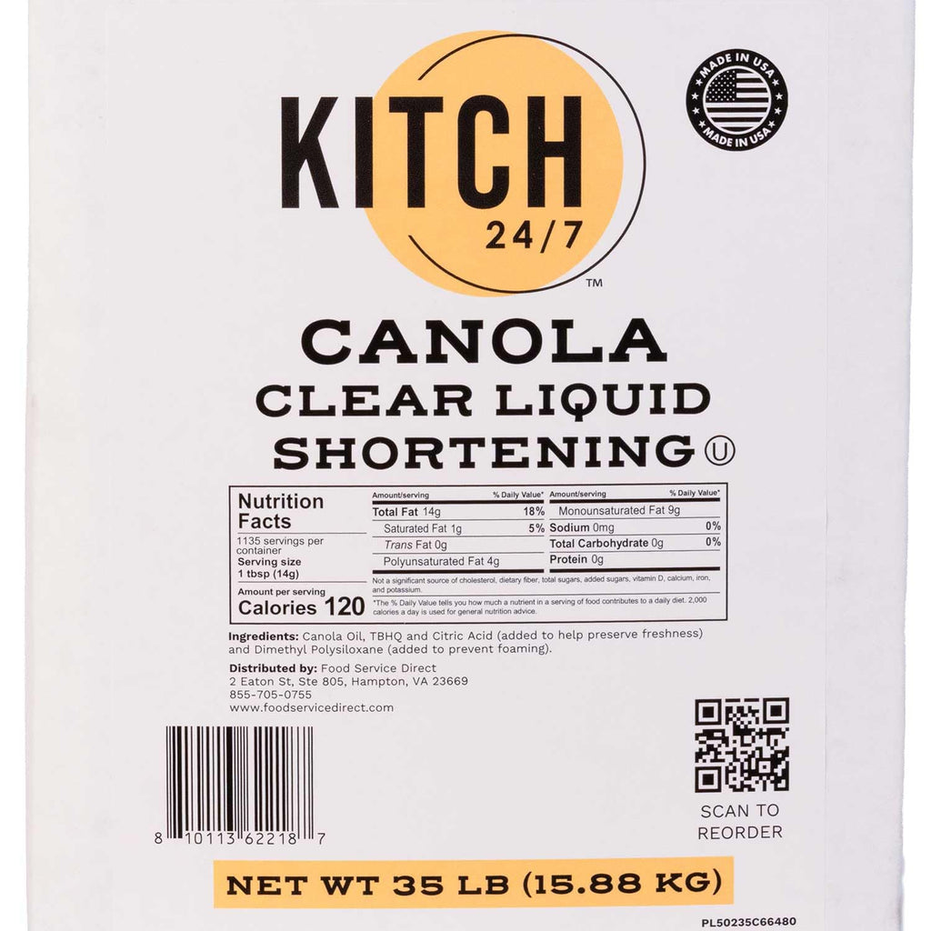 Canola Clear Liquid Shortening 35 lb Bulk Z42264