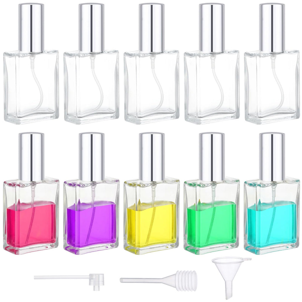 0.5oz 10pcs Glass Perfume Spray Bottle Refillable U201011