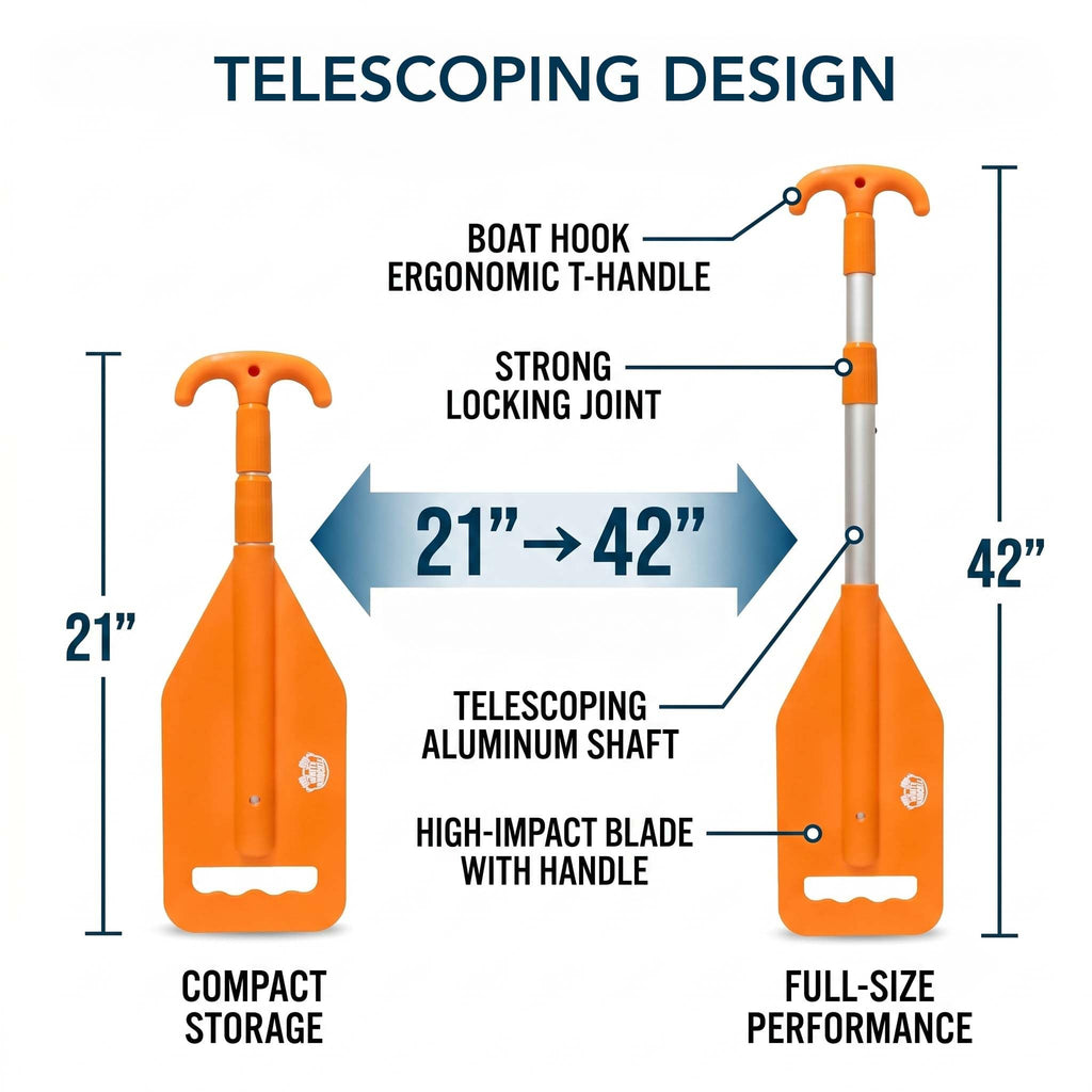 Telescoping Emergency Paddle with T-Grip Handle C533876