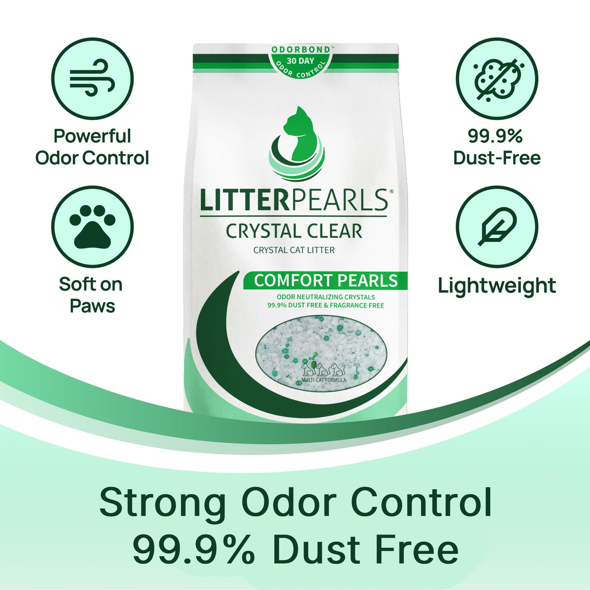 Unscented Non-Clumping Crystal Cat Litter, 7 lb Z2349