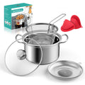 Deep Fryer Pot with Basket 6.3QT P811