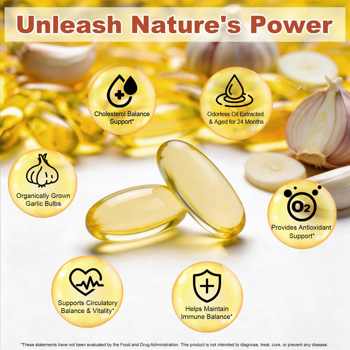 Aged Garlic Extract Capsules 15:1 Concentrated Formula 2 Pack I564