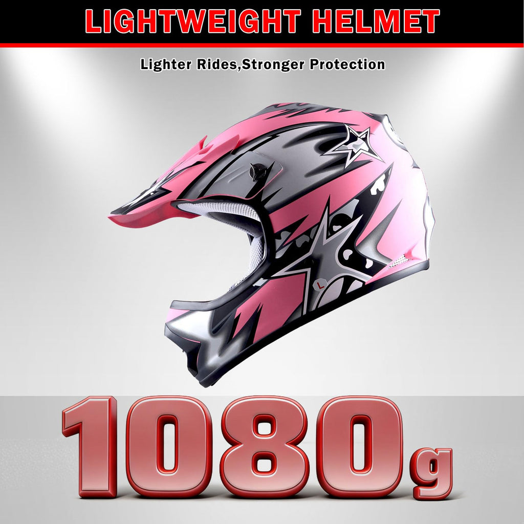 Youth Motocross Helmet with Goggles and Gloves X7930