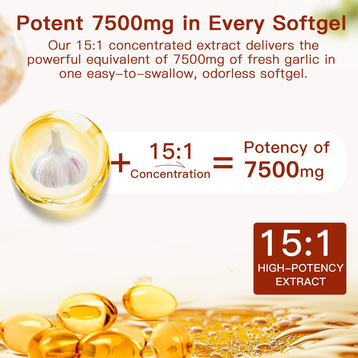 Odorless Organic Aged Garlic Extract Capsules Y604405