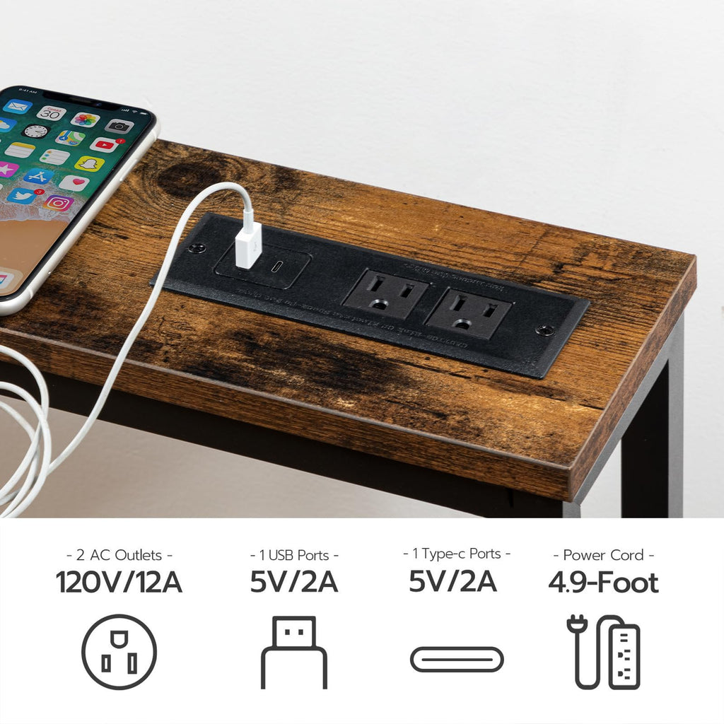 47.2" Narrow Console Table with Power Outlet B771