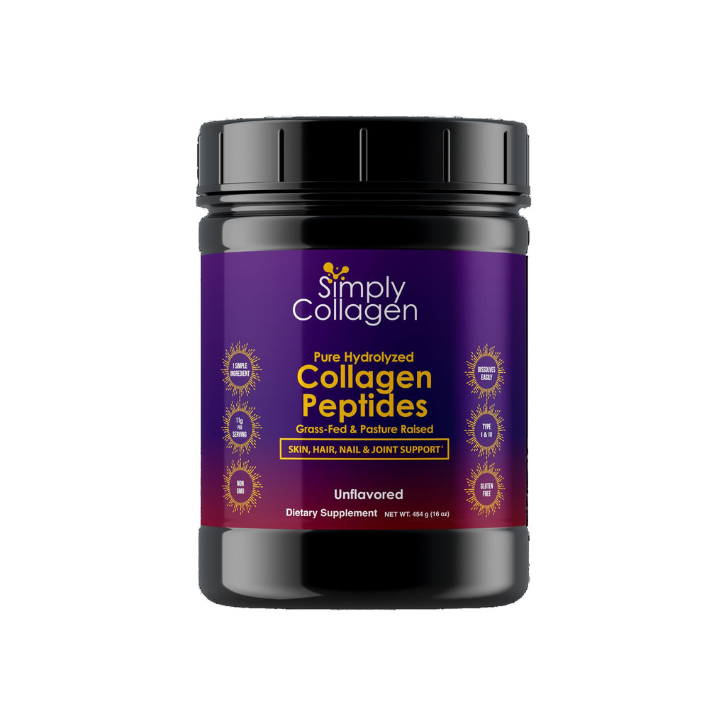 Hydrolyzed Collagen Peptides Powder Unflavored Type I & III 41 Servings C4136