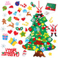 Felt Christmas Tree for Toddlers, 3.2ft Wall Hanging DIY Xmas Decorations with String Light T450810