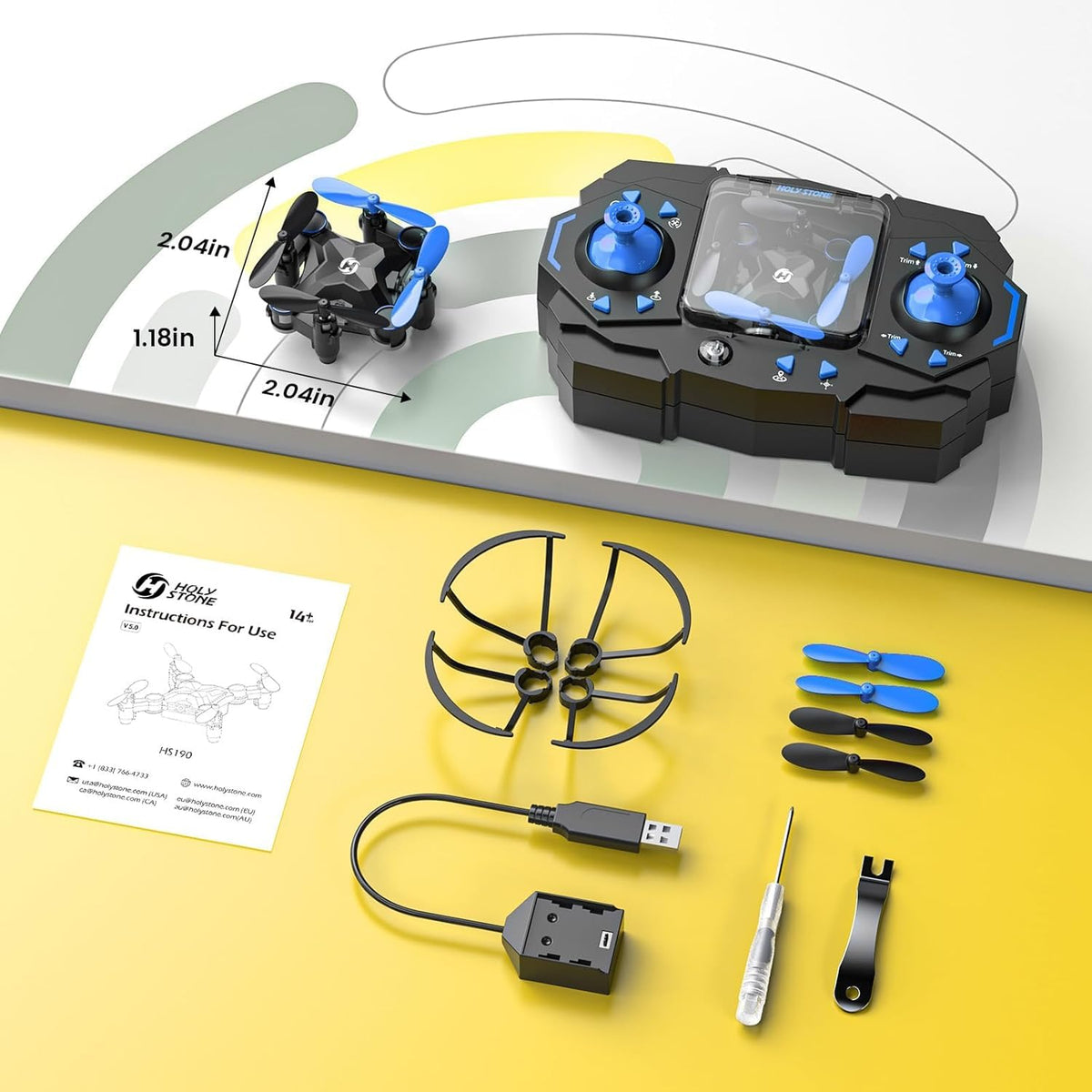 Foldable Mini Drone Blue P2952