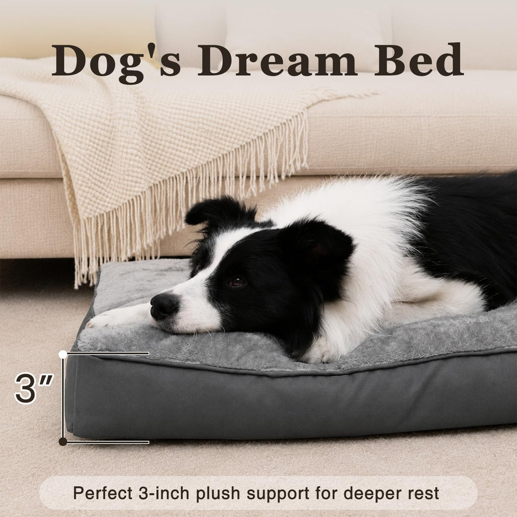 Large Plush Dog Bed with Washable Cover S213