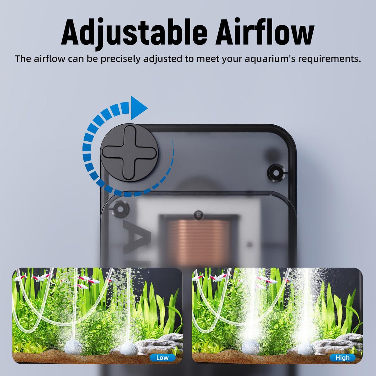 Aquarium Air Pump with Air Stone Bubbler J422322