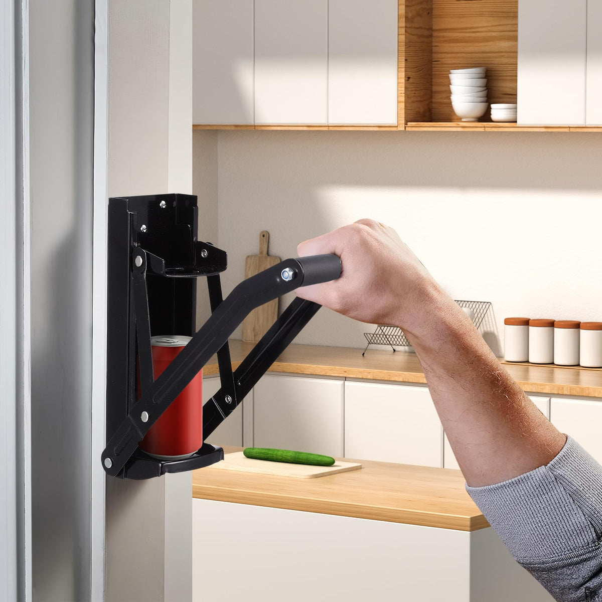 Wall Mounted Stainless Steel Can Crusher with Bottle Opener L463743