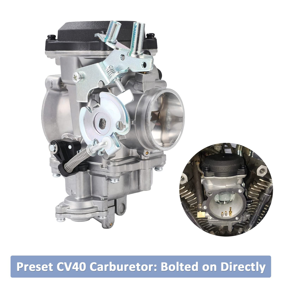 CV40 Carburetor with Fuel Filter Spark Plug Jets A52126
