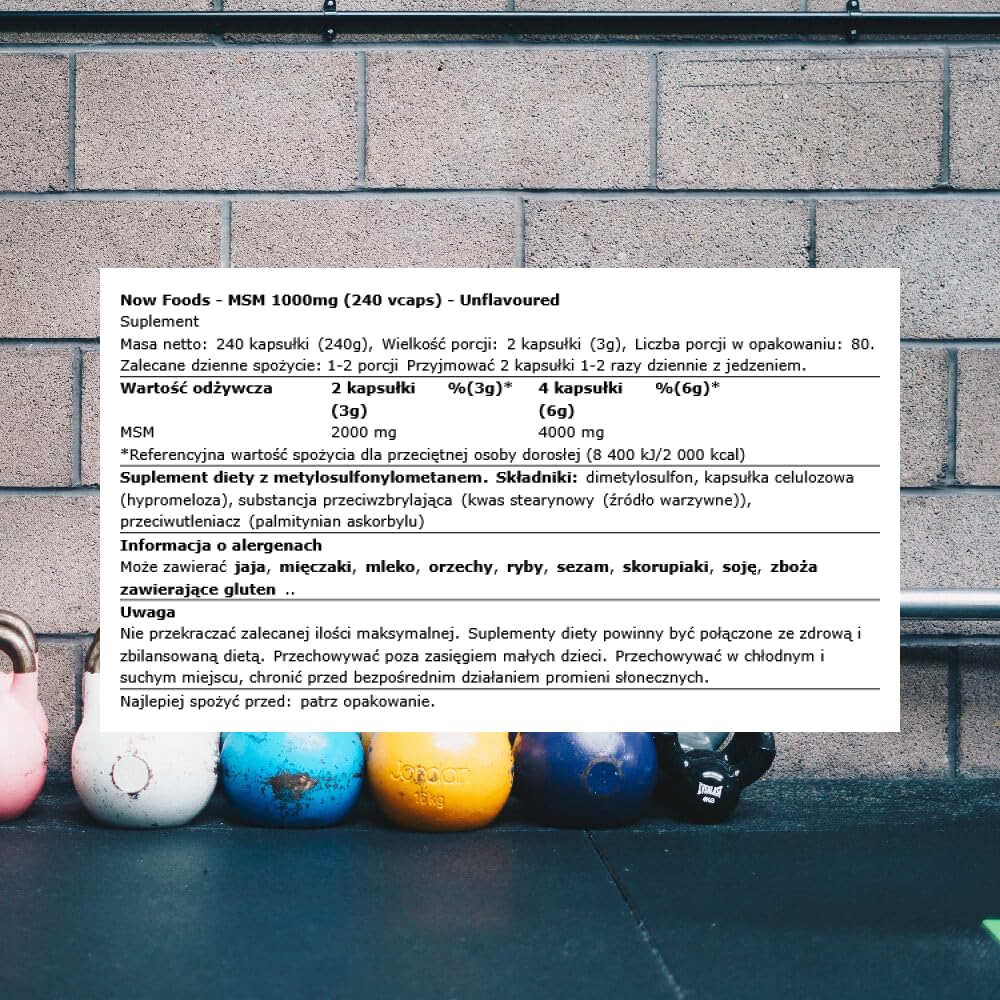 MSM 1000 mg 240 Capsules A60659