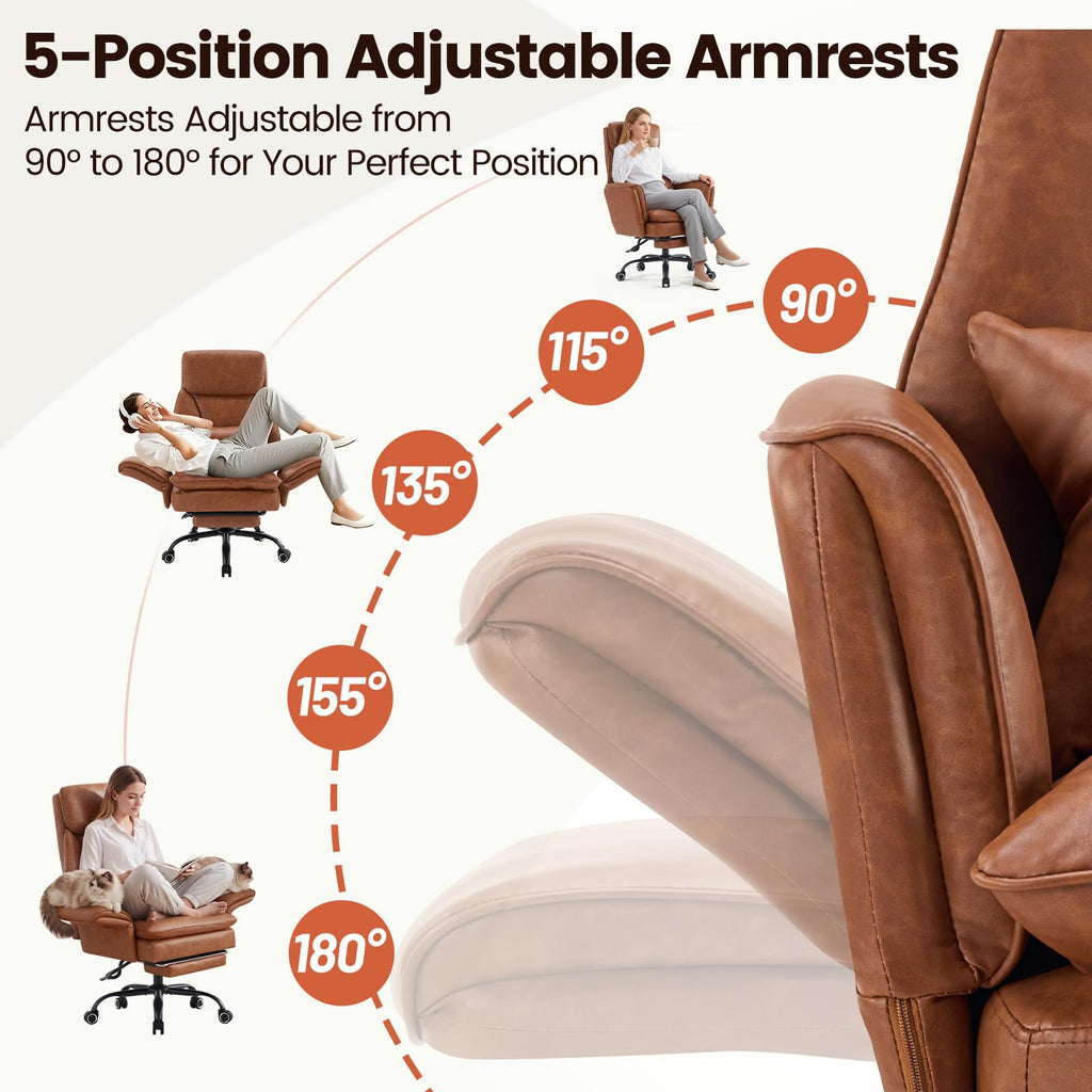 Big and Tall Ergonomic Office Chair with Footrest Y624