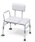 2-in-1 Tub Transfer Bench & Shower Chair, Padded Seat & Back, Height Adjustable F3055