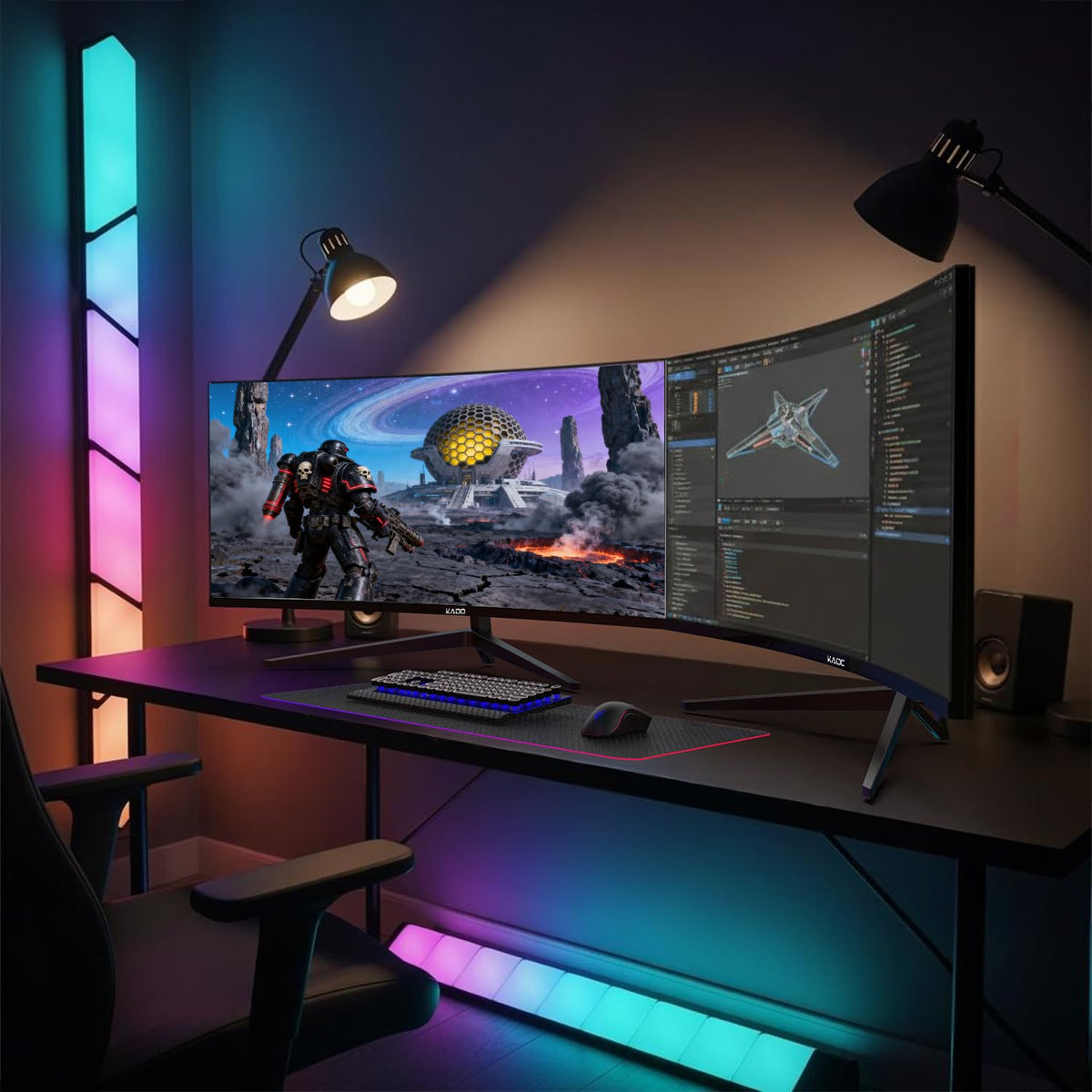 2-Pack 34" Curved 165Hz Ultrawide Computer Monitor N2807