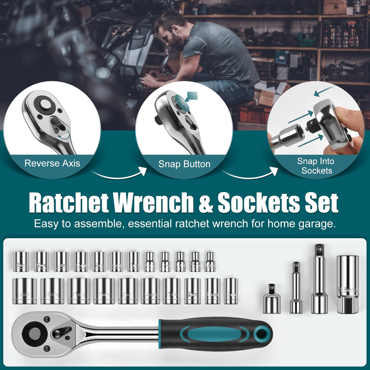 257 Pcs Portable Hand Tool Kit Set with Case V71596