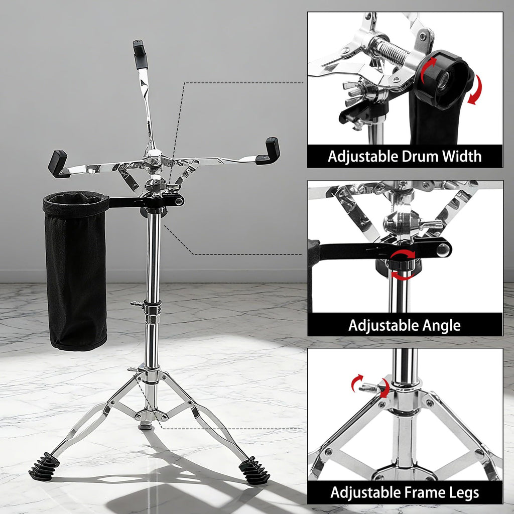 Adjustable Snare Drum Stand with Sticks Holder S746