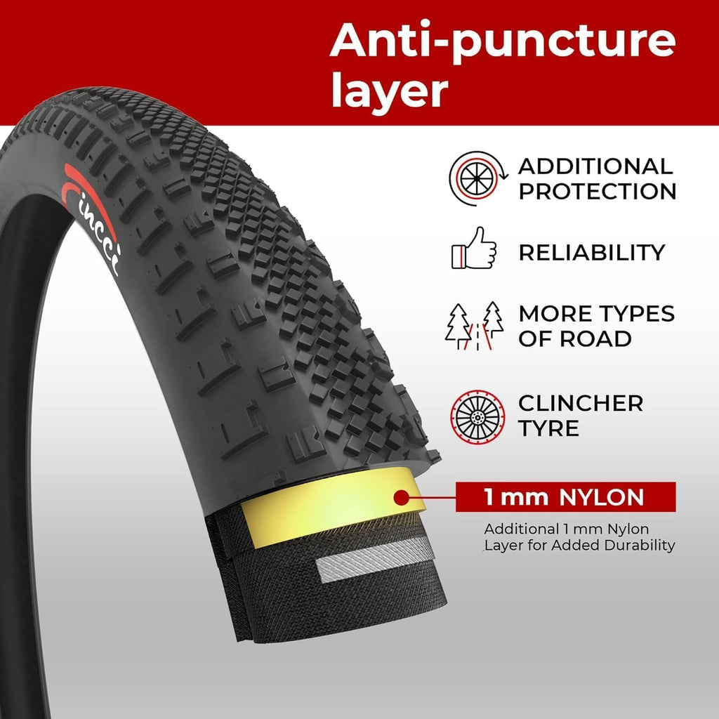 700x38c Gravel Bike Tires & Tube Foldable L2419
