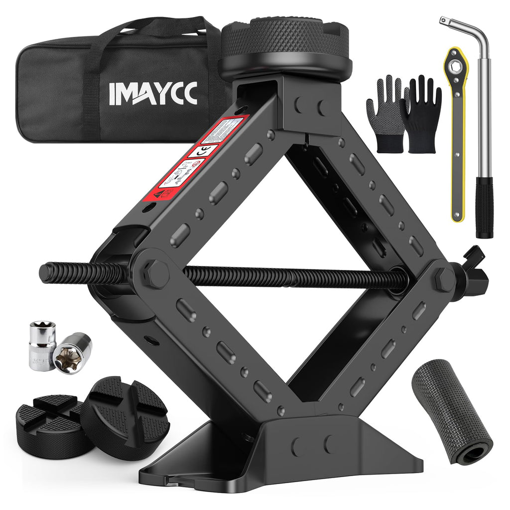 3 Ton Heavy Duty Scissor Jack Kit with Ratchet Wrench L73738