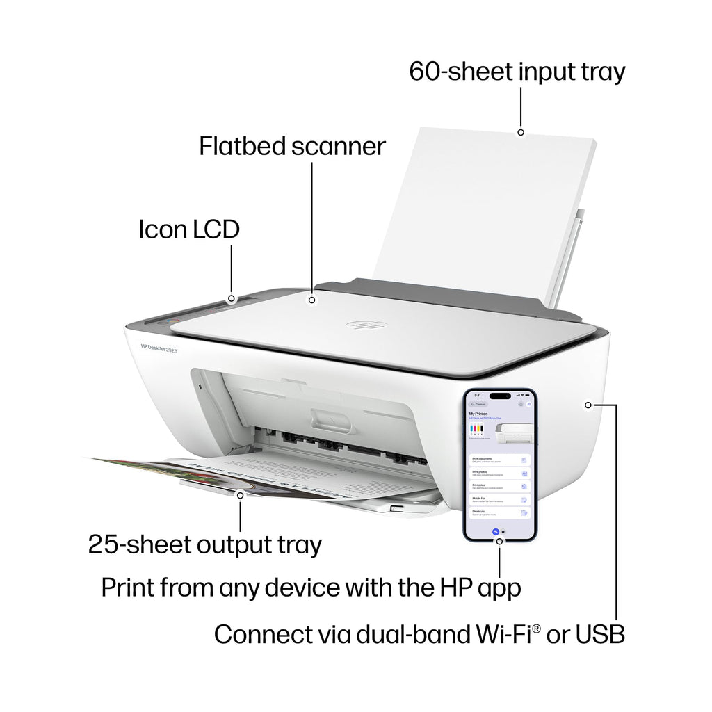 Wireless All-in-One Color Inkjet Printer, Scanner, Copier H616478