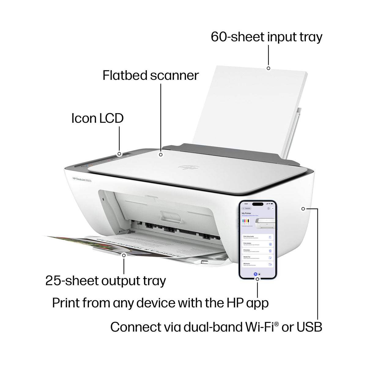 Wireless All-in-One Color Inkjet Printer, Scanner, Copier H616478
