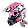 Youth Motocross Helmet with Goggles and Gloves X7930