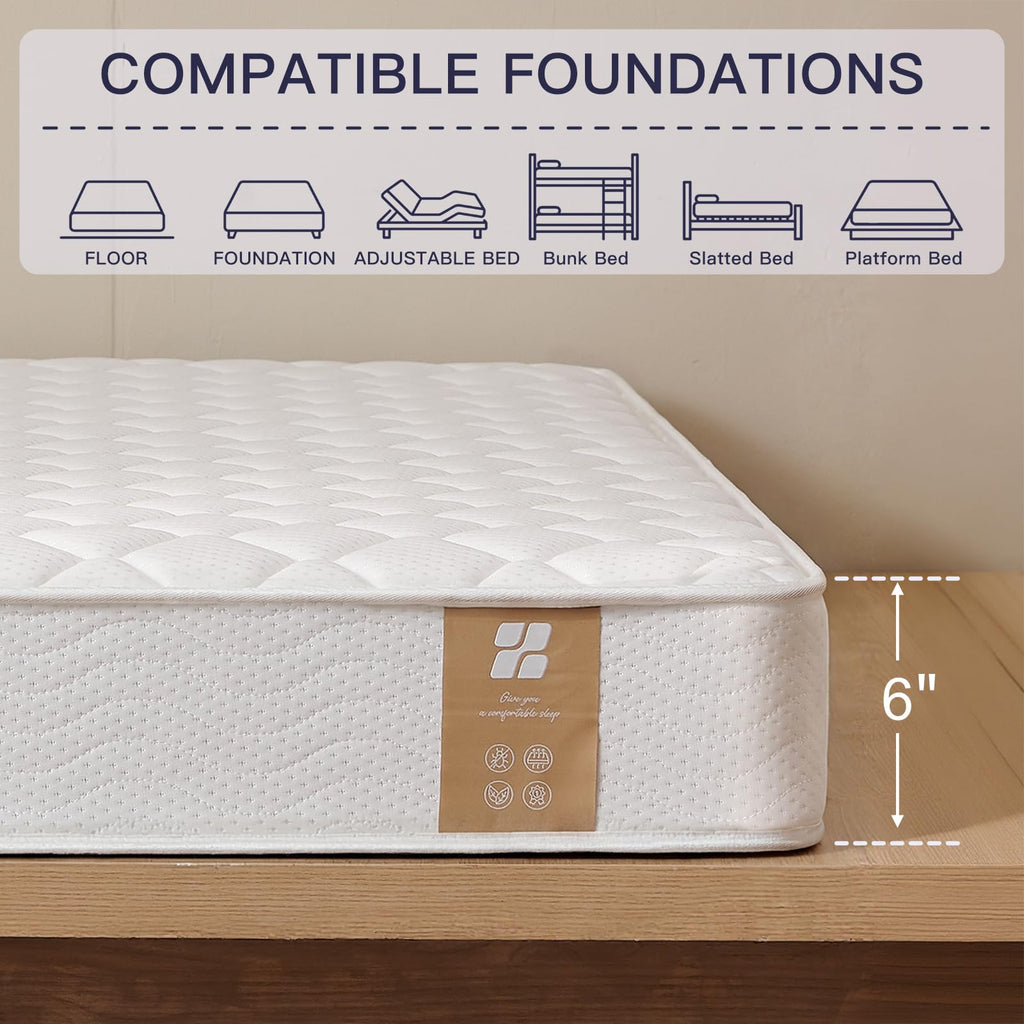 6 Inch Twin Mattress with Bonnell Spring I681