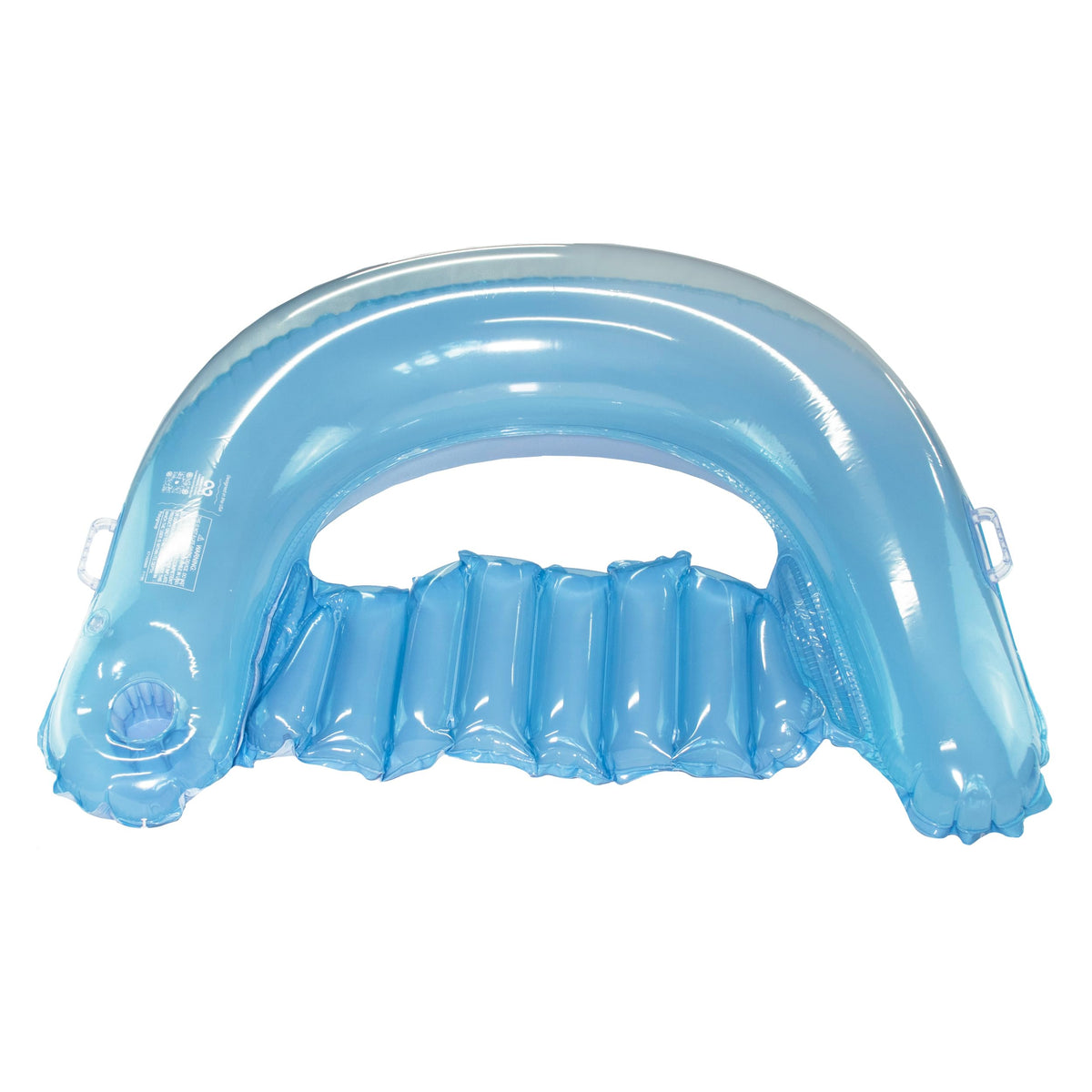 4ft Inflatable Lounge Pool Float with Backrest, Armrests & Cup Holder Q688