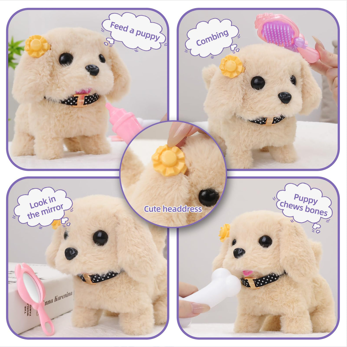16 Pcs Robot Dog Toys for Girls W472
