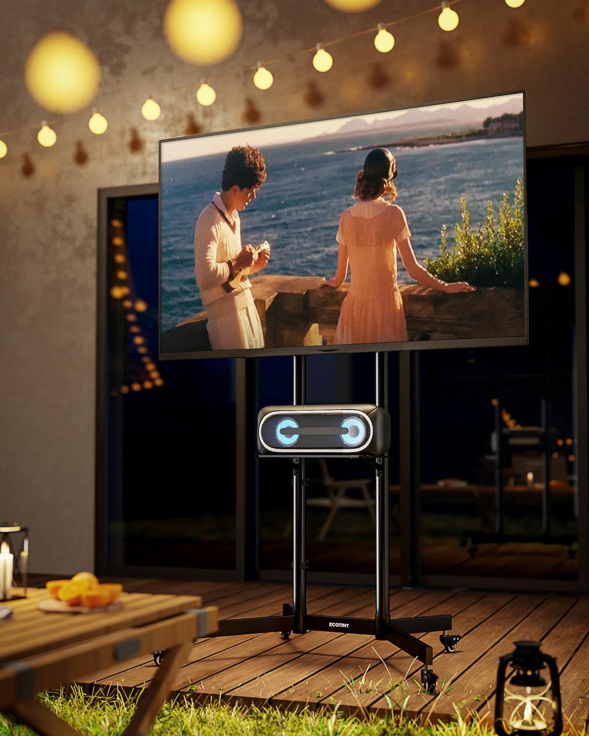 Heavy-Duty Rolling TV Stand H8702