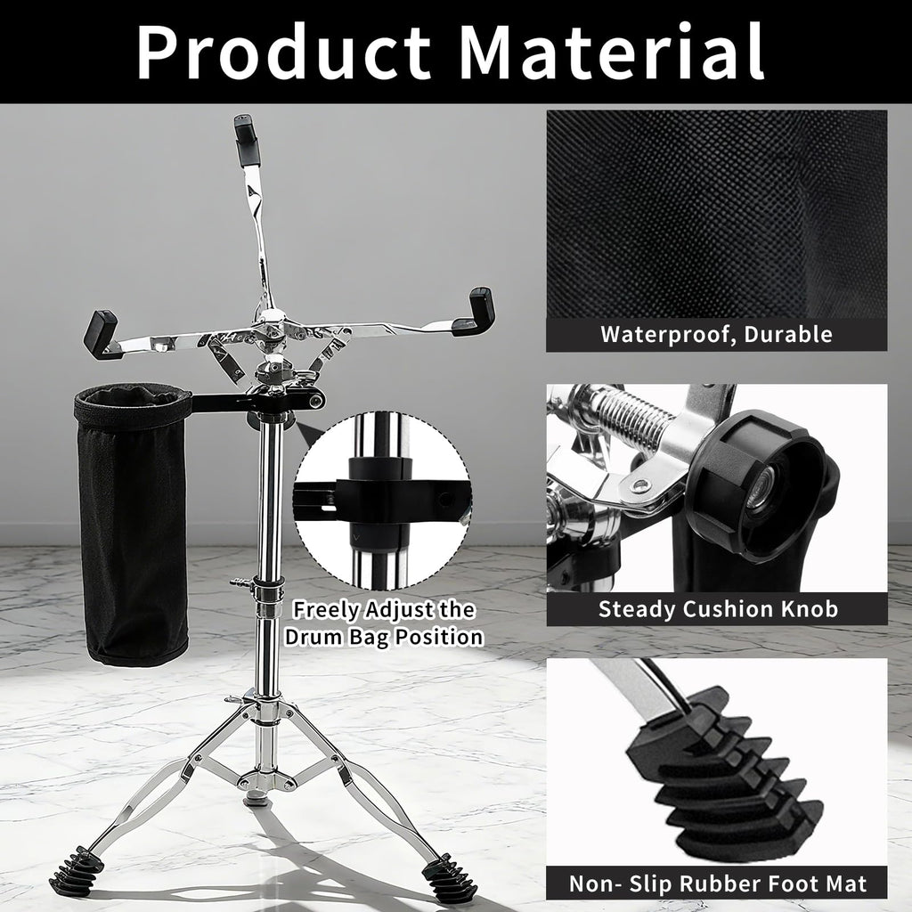Adjustable Snare Drum Stand with Sticks Holder S746