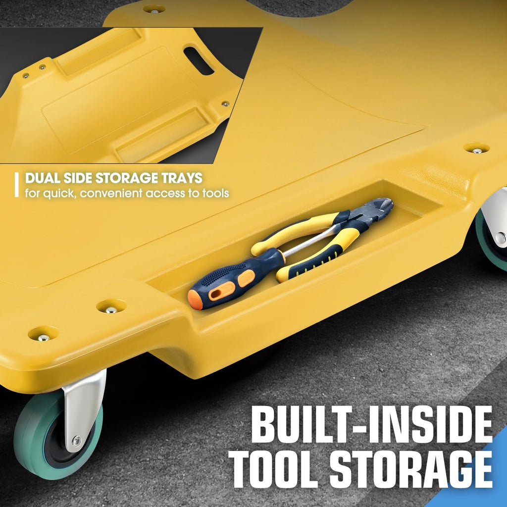 40 Inch Rolling Garage Creeper with Padded Headrest P757