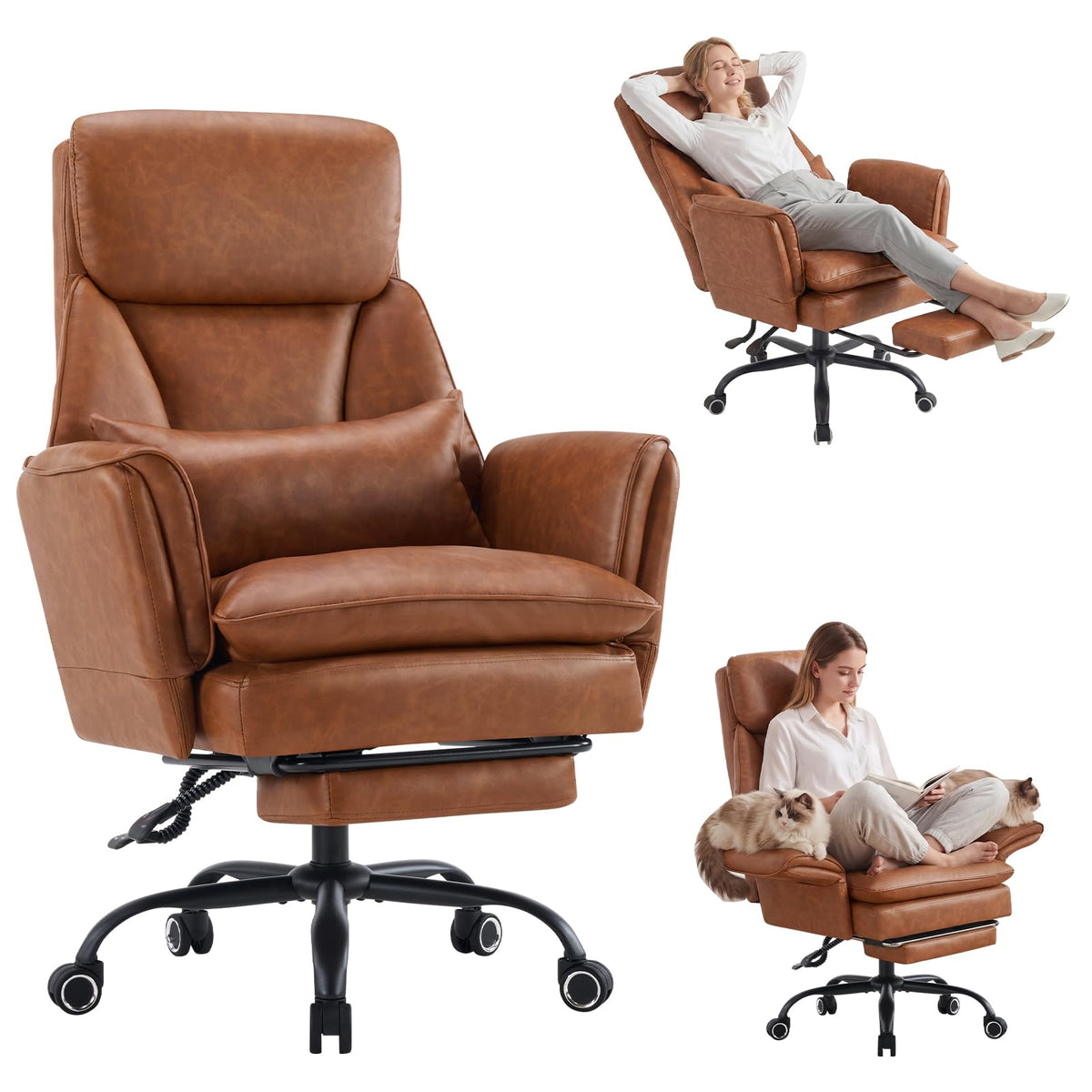 Big and Tall Ergonomic Office Chair with Footrest Y624