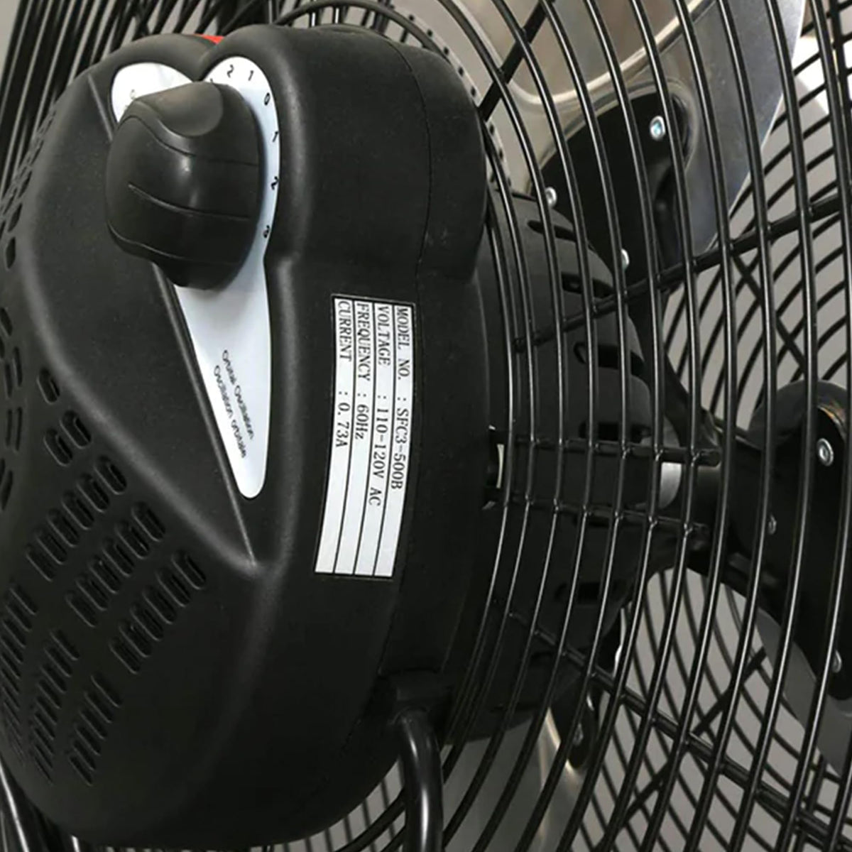 High Velocity Metal Orbital Floor Fan, 3 Speeds, Black, 20in J693729
