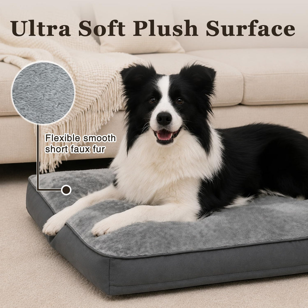 Large Plush Dog Bed with Washable Cover S213