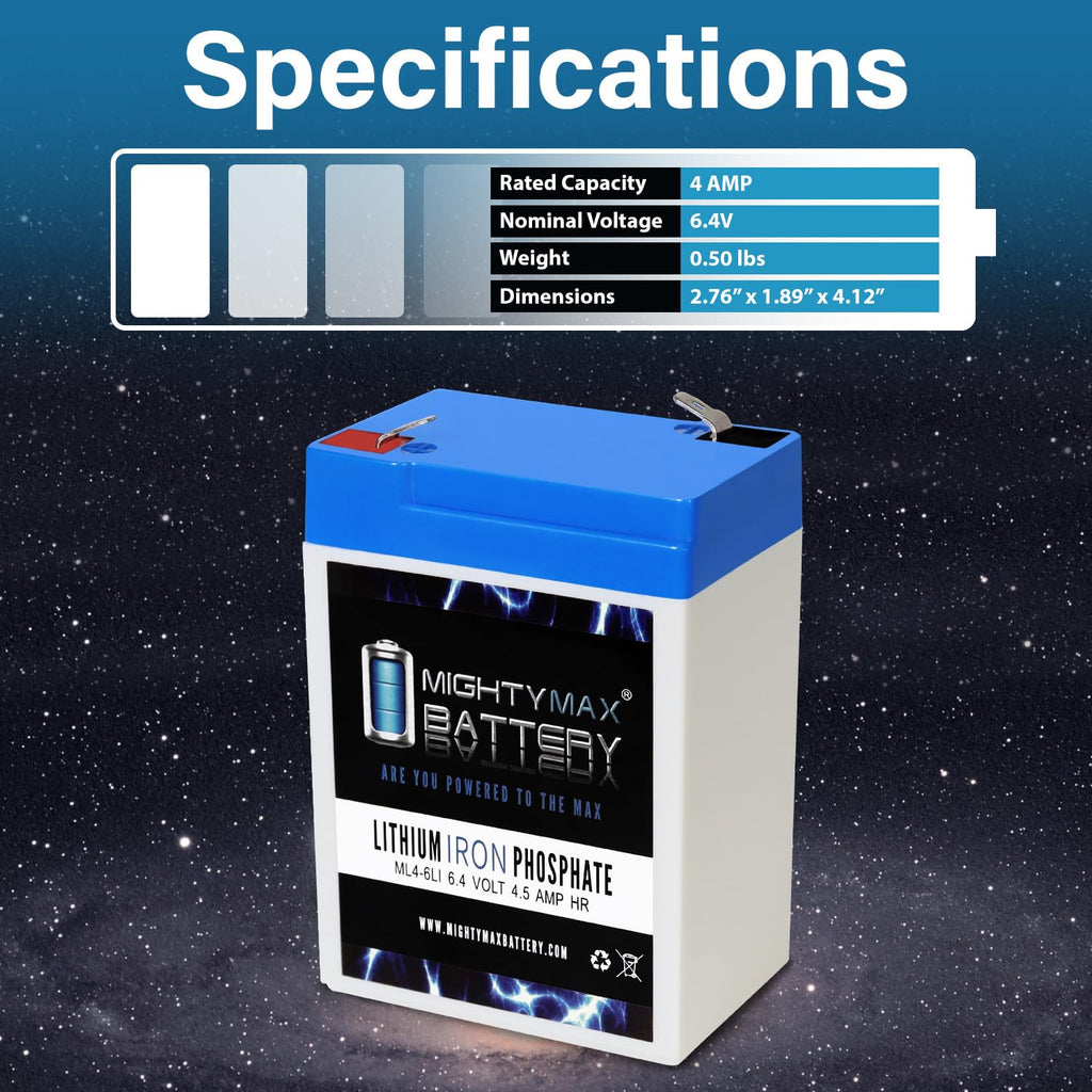 6V 4.5AH Lithium Replacement Battery S12155