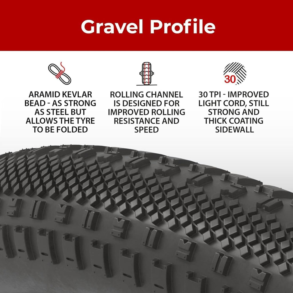 700x38c Gravel Bike Tires & Tube Foldable L2419