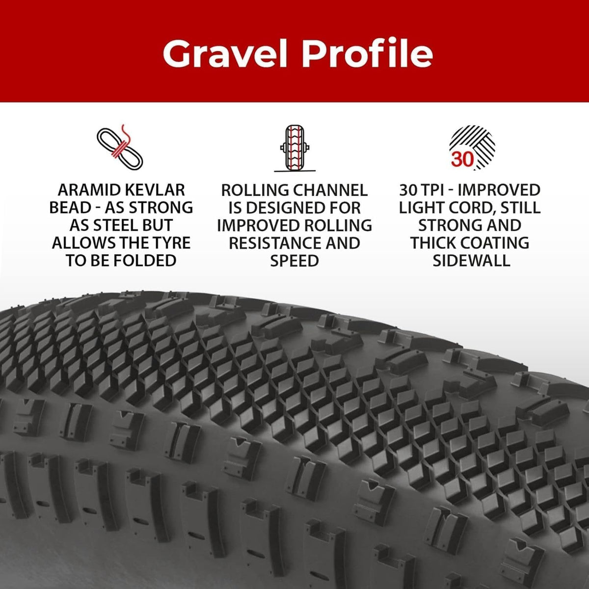 700x38c Gravel Bike Tires & Tube Foldable L2419