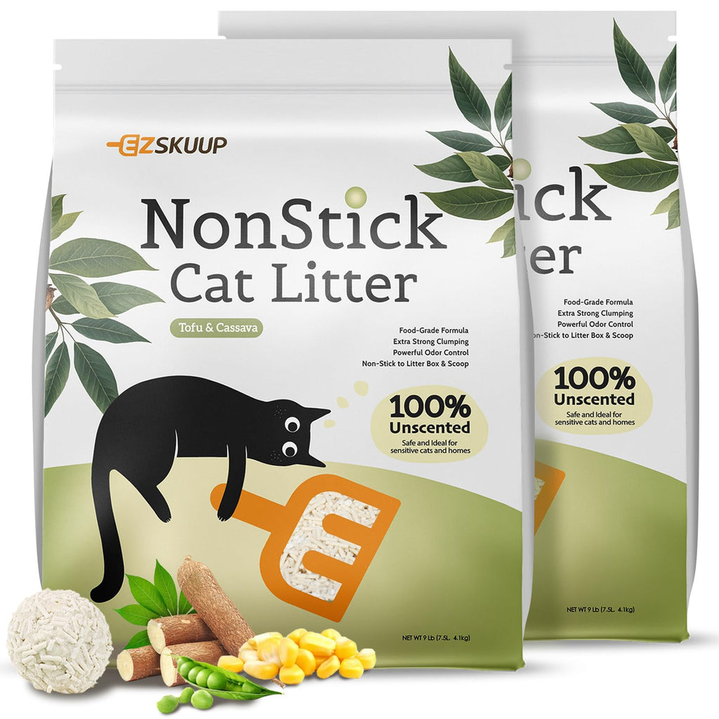 Non-Stick Bottom Tofu Cassava Cat Litter 2Pack 18Lb N557271