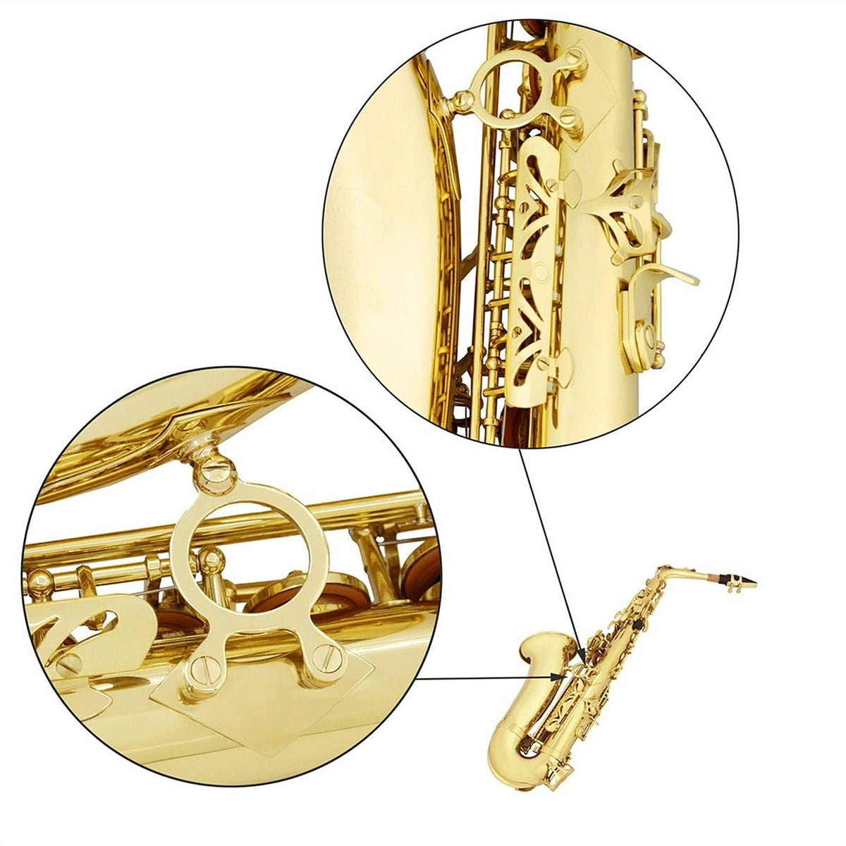 Golden E Flat Alto Saxophone Set X878