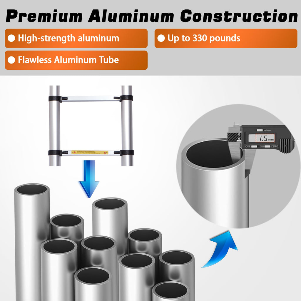 8.53 FT Aluminum Telescoping Ladder P6597