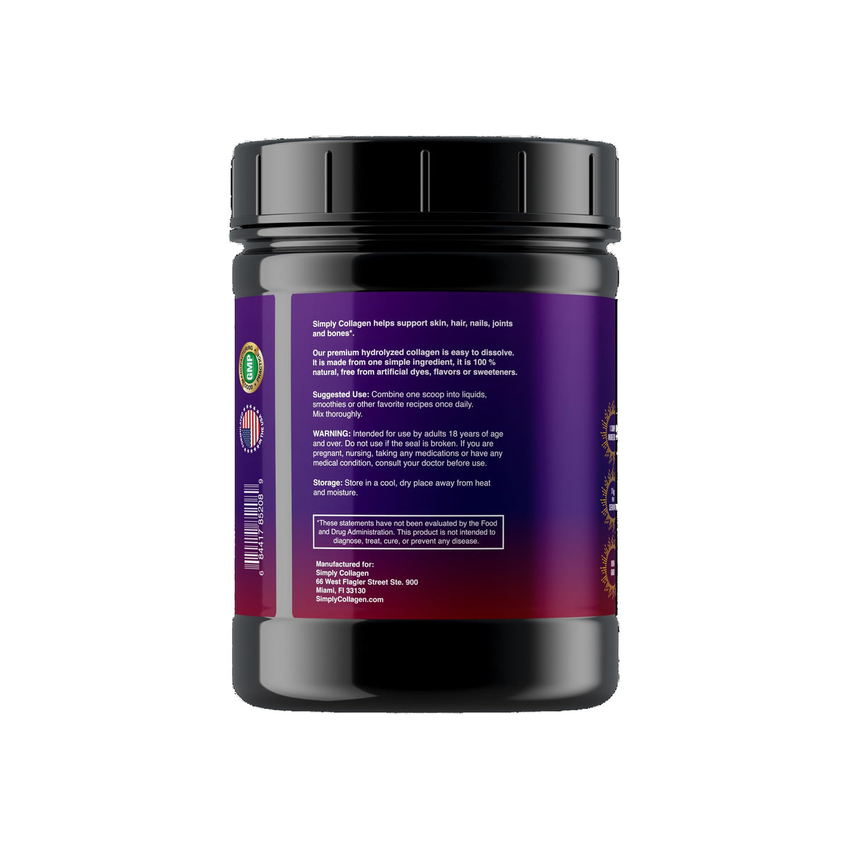Hydrolyzed Collagen Peptides Powder Unflavored Type I & III 41 Servings C4136