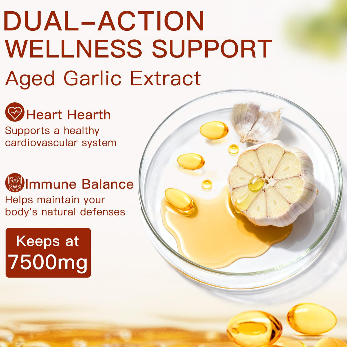 Odorless Organic Aged Garlic Extract Capsules Y604405