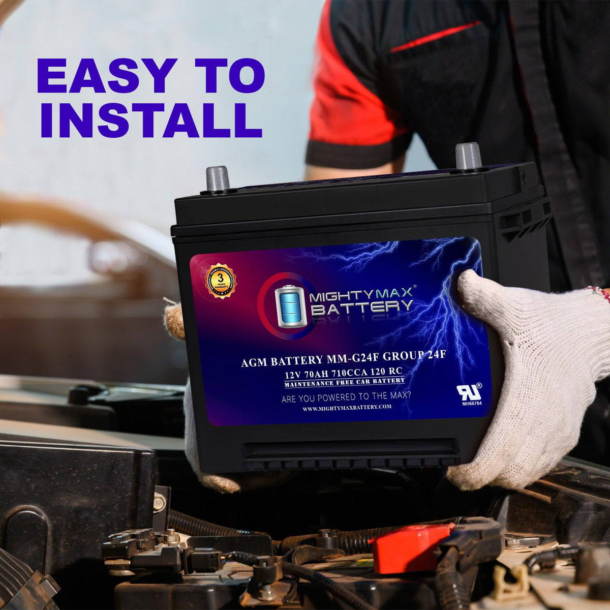 12V 70Ah AGM Replacement Battery S39834