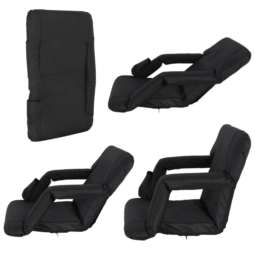 21" 25" Wide Padded Stadium Seat Chair with Back Support and Arms R19233